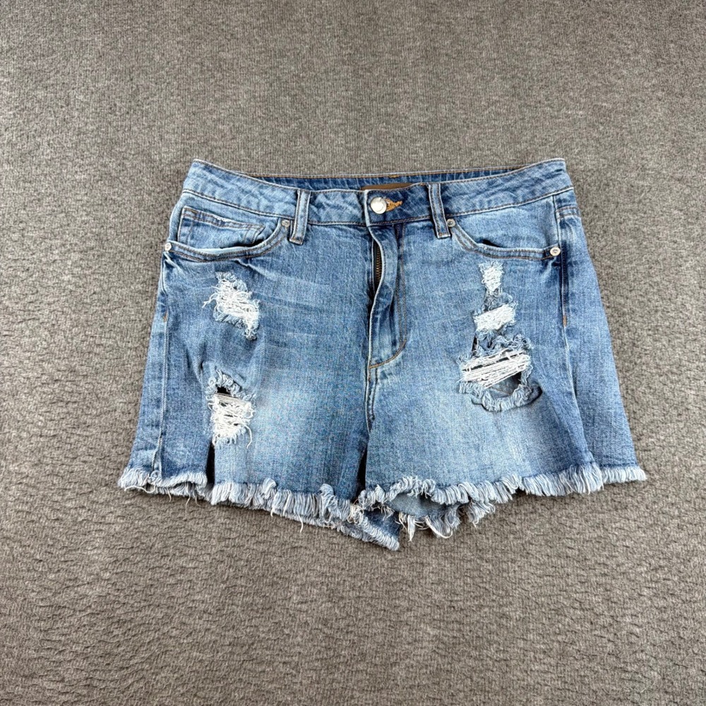 Joe's Jeans Denim Shorts‎ Women's 30 Blue Distressed Frayed Hem CL#168